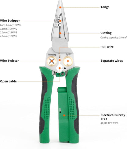8-in-1 Electrician's Pliers