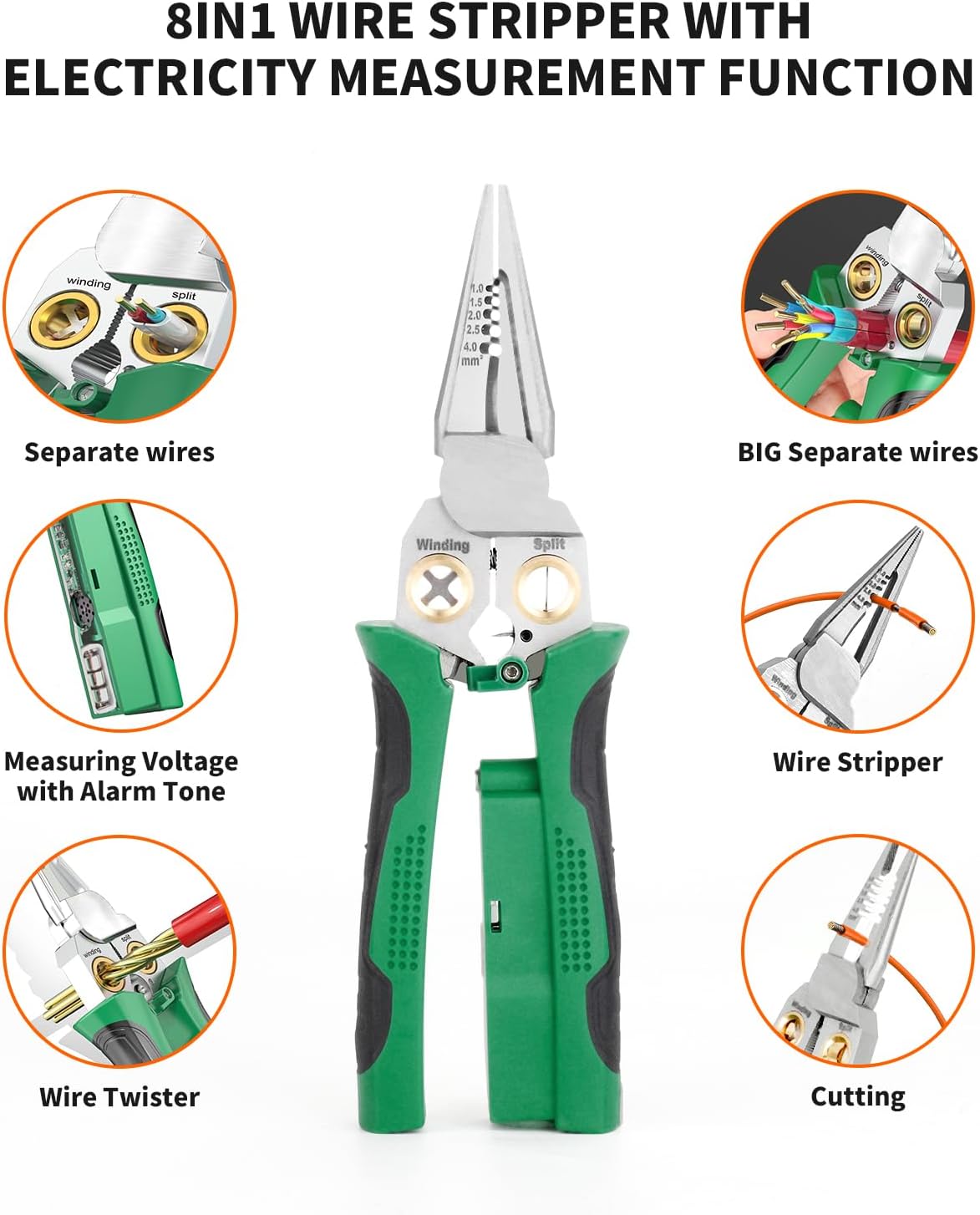 8-in-1 Electrician's Pliers