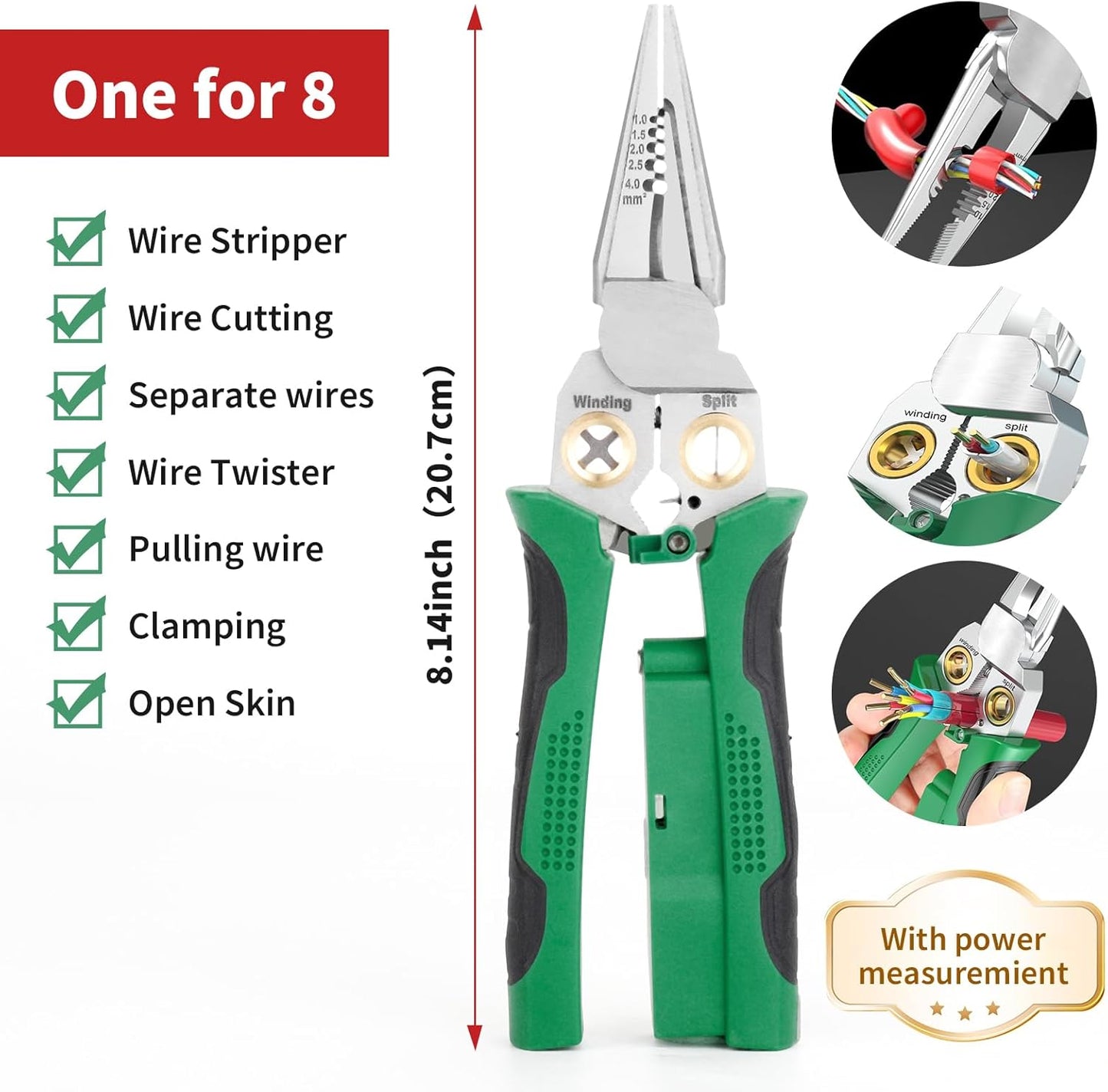 8-in-1 Electrician's Pliers